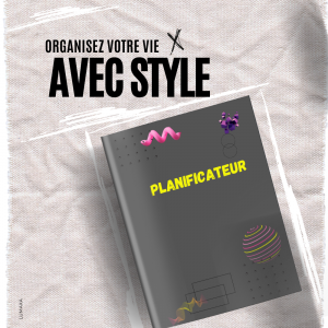 Planificateur pour entrepreneurs avec couverture inspirante illustrant la détermination et la réussite. Organisez vos objectifs, boostez votre productivité et atteignez de nouveaux sommets professionnels.